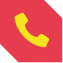 a yellow phone symbol on a red background